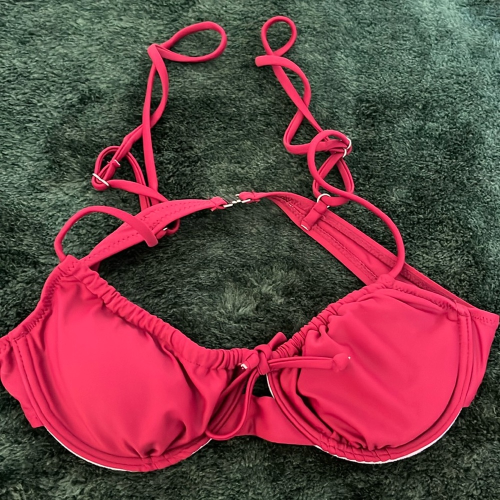 Burgundy bikini top from target. Size small. Fits A and B cups.